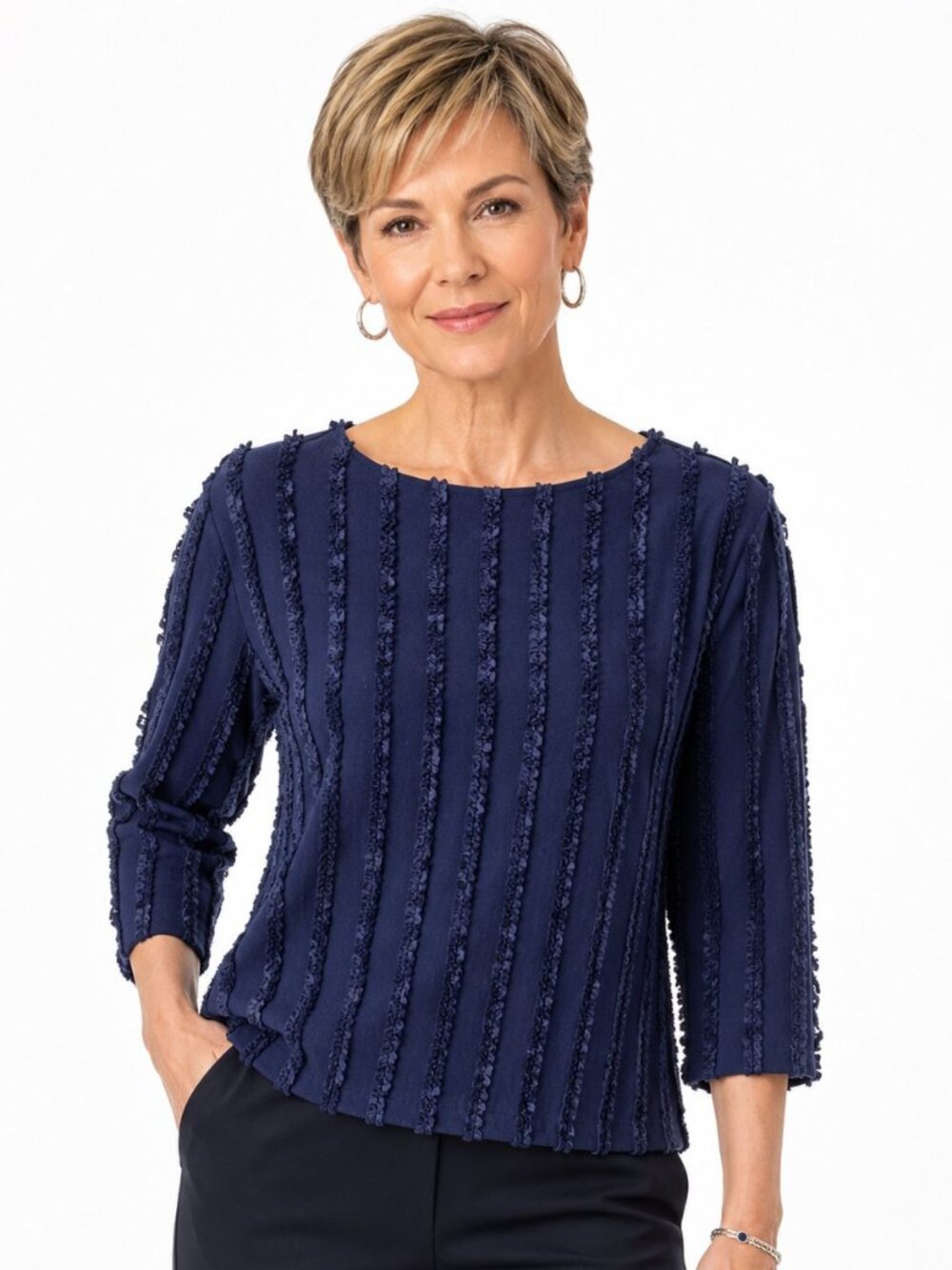 Vintage Studio 90 Purple Ribbon Embellished Top